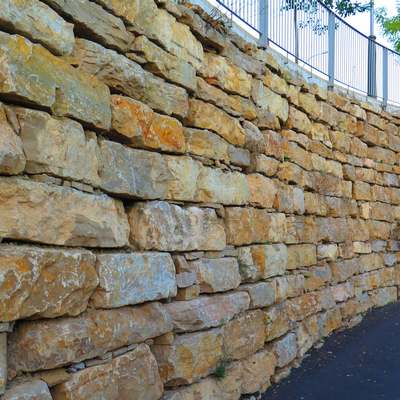 Boulder Retaining Wall
